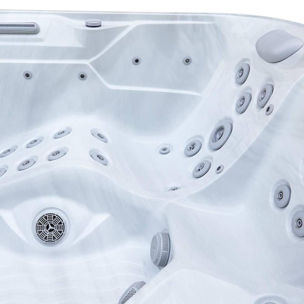AquaSolus Whirlpool Aspen für 6 Pers. - 1300 l - Sterling Silver Natural Grey