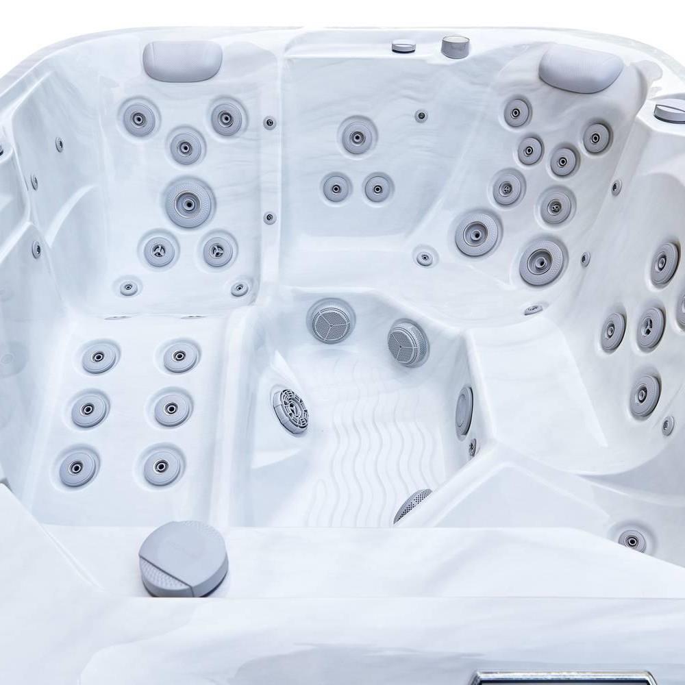 AquaSolus Whirlpool Aspen für 6 Pers. - 1300 l - Sterling Silver Natural Grey