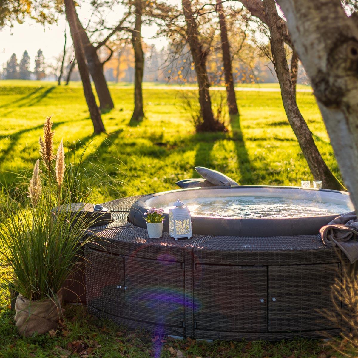 Softub Whirlpool SPORTSTER für 1-2 Pers. - Ø 150 cm - 530 l - almond blue