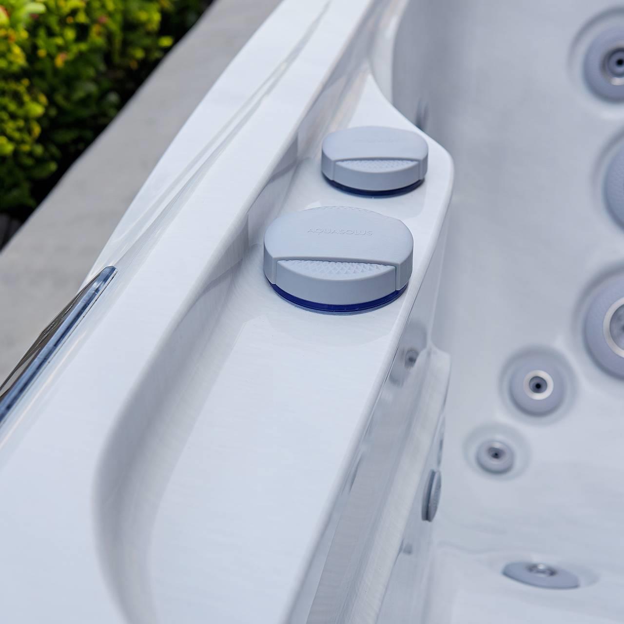 AquaSolus Whirlpool Harmony für 6 Pers. - 1300 l - Sterling Silver Natural Grey