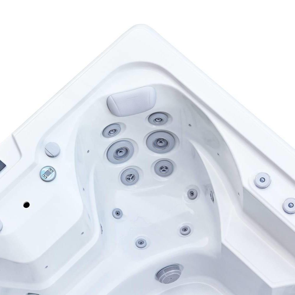 AquaSolus Swim Spa Flow für 2 Pers. - 11600 l - Sterling Silver Natural Grey