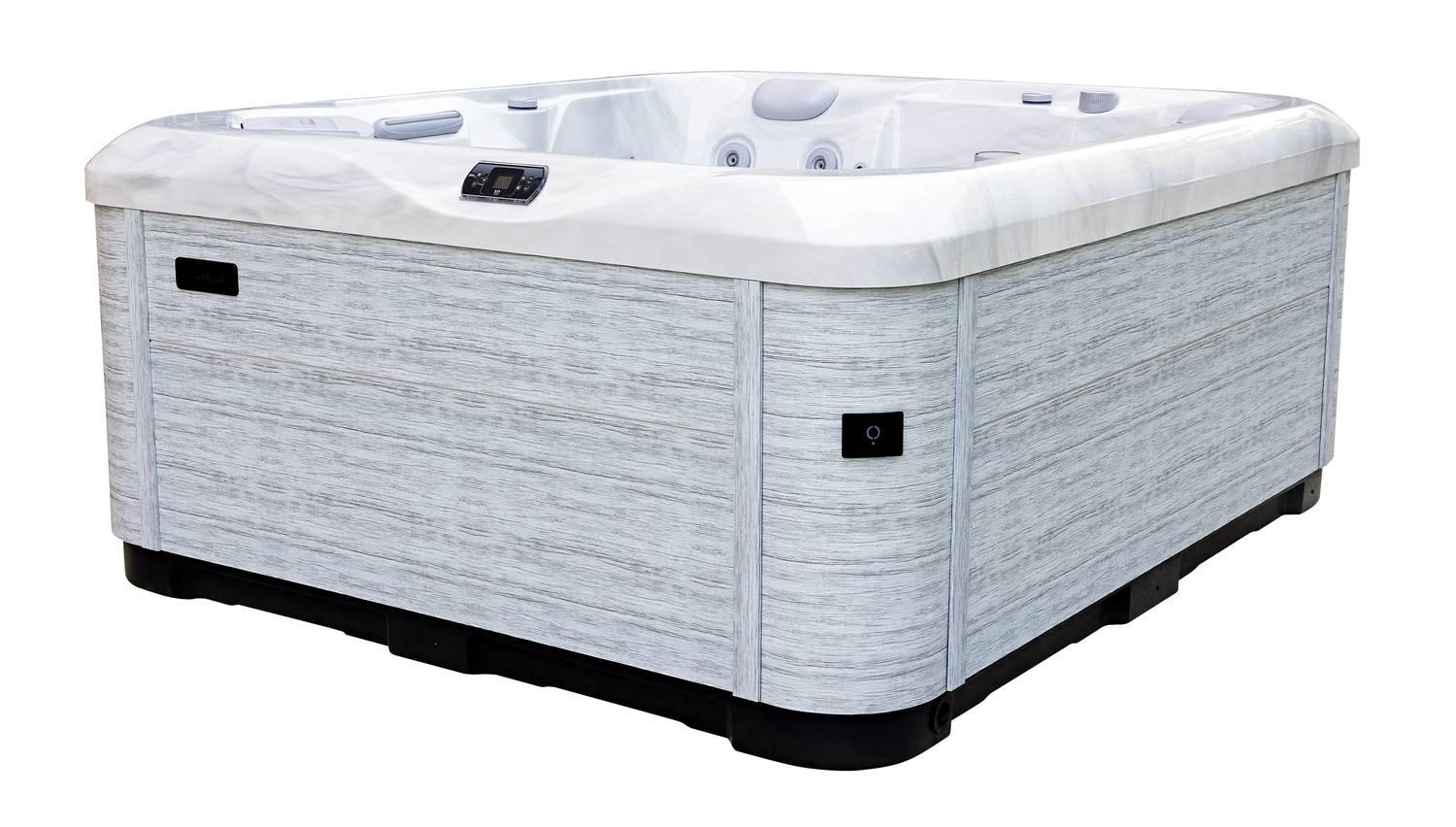 AquaSolus Whirlpool Aspen für 6 Pers. - 1300 l - Sterling Silver Natural Grey