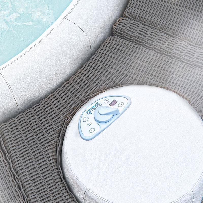 Whirlpool-5/8-Umrandung für Softub LEGEND - Polyrattan - graphite