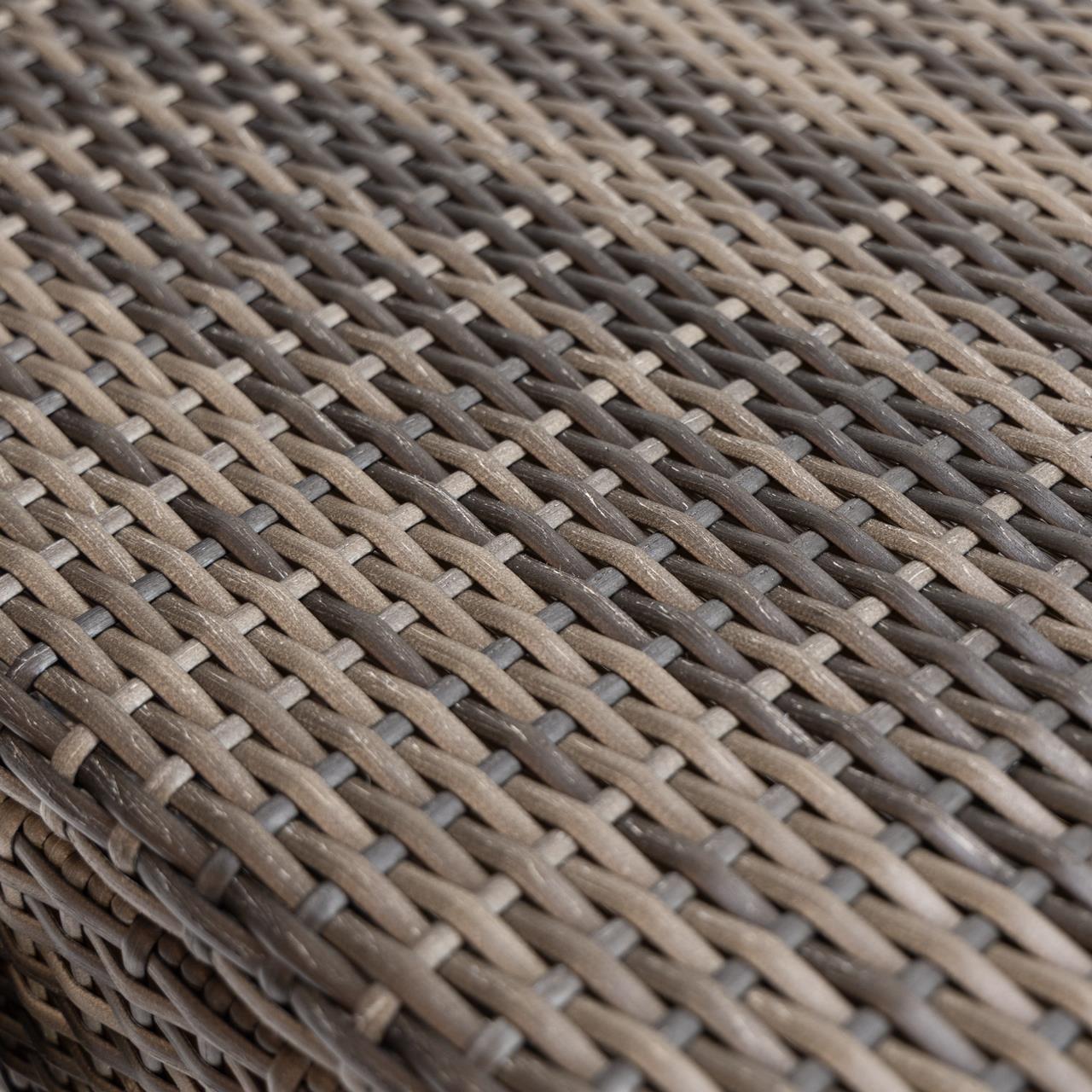 Pflanztopf Outdoor Marinoir mit Zinkeinsatz groß - Polyrattan - 60 cm - stone