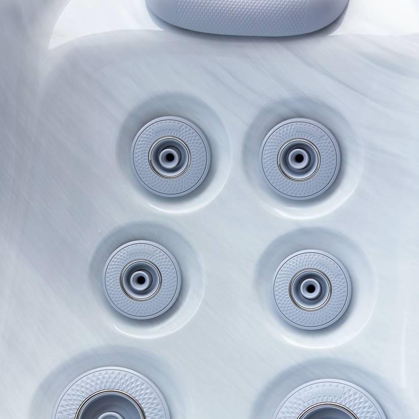 AquaSolus Whirlpool Calma für 6 Pers. - 1200 l - Sterling Silver Natural Grey