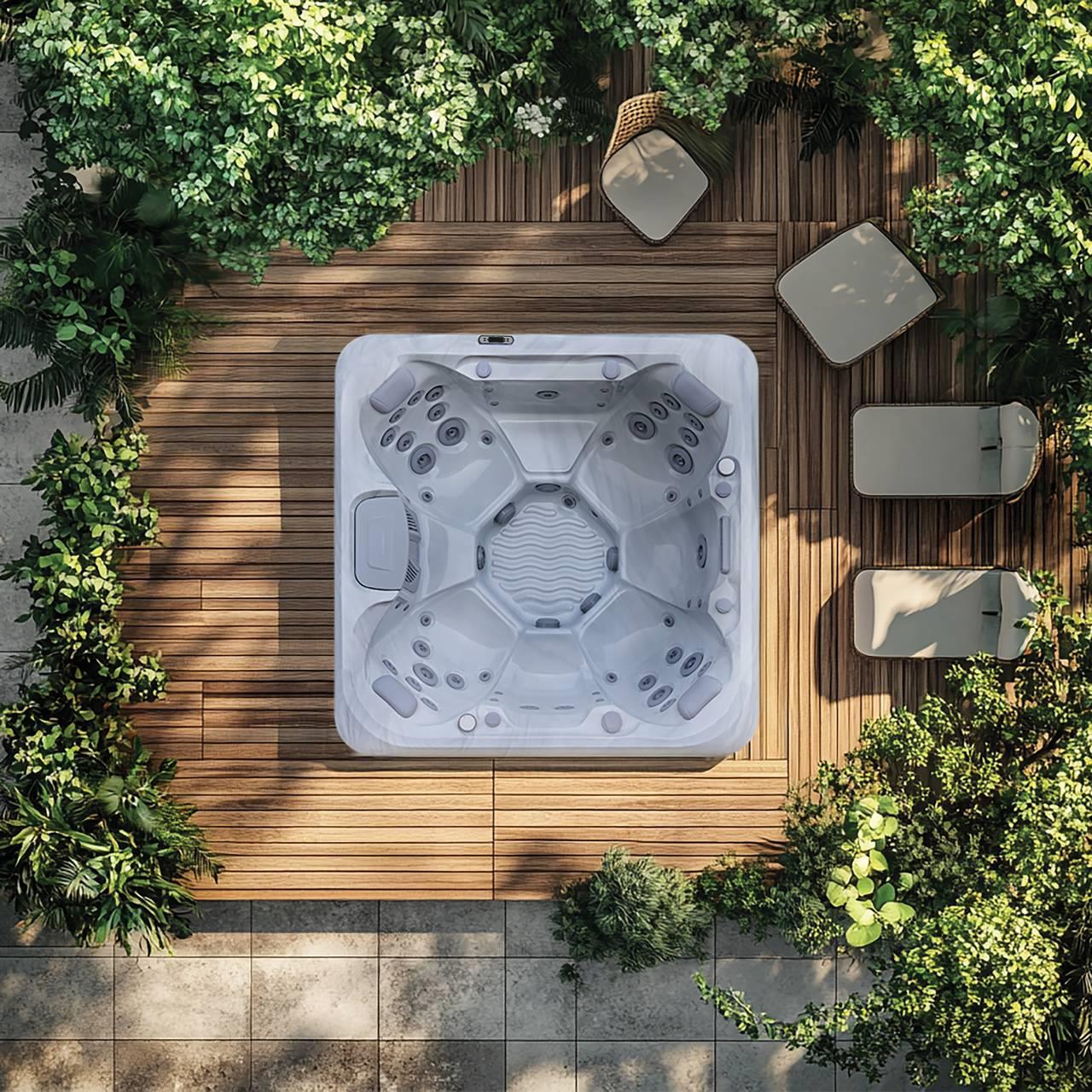 AquaSolus Whirlpool Calma für 6 Pers. - 1200 l - Sterling Silver Natural Grey