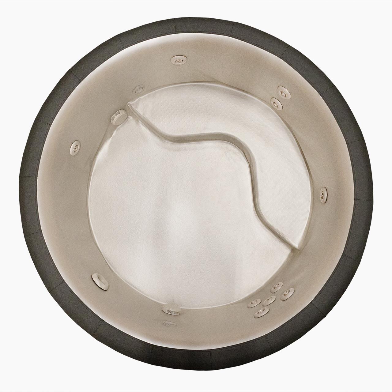 Softub Whirlpool POSEIDON X für 5-6 Pers. - Ø 200 cm - 1130 l - berwick stone tweed pearl