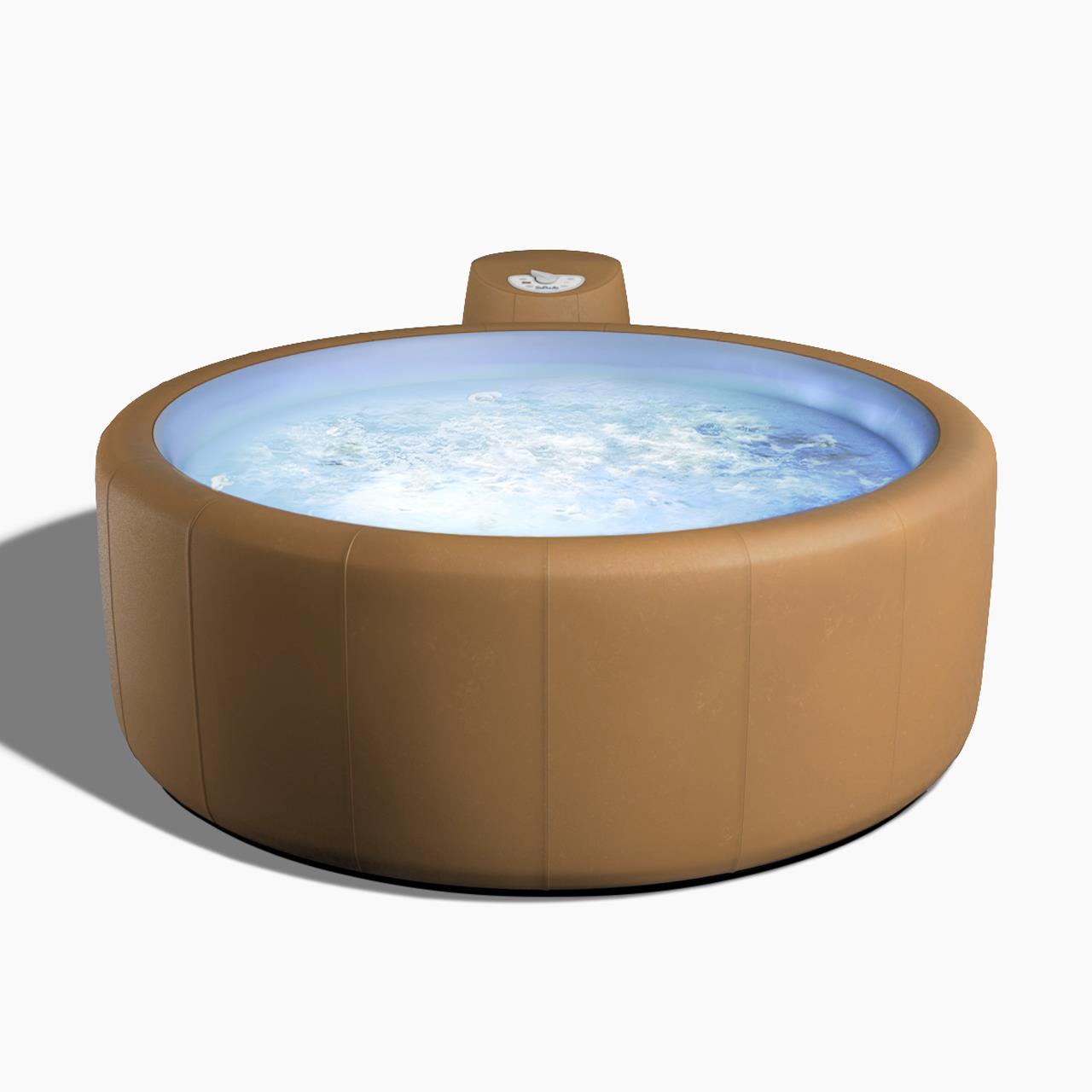 Softub Whirlpool LEGEND für 3-4 Pers.- Ø 180 cm - 830 l - camel blue