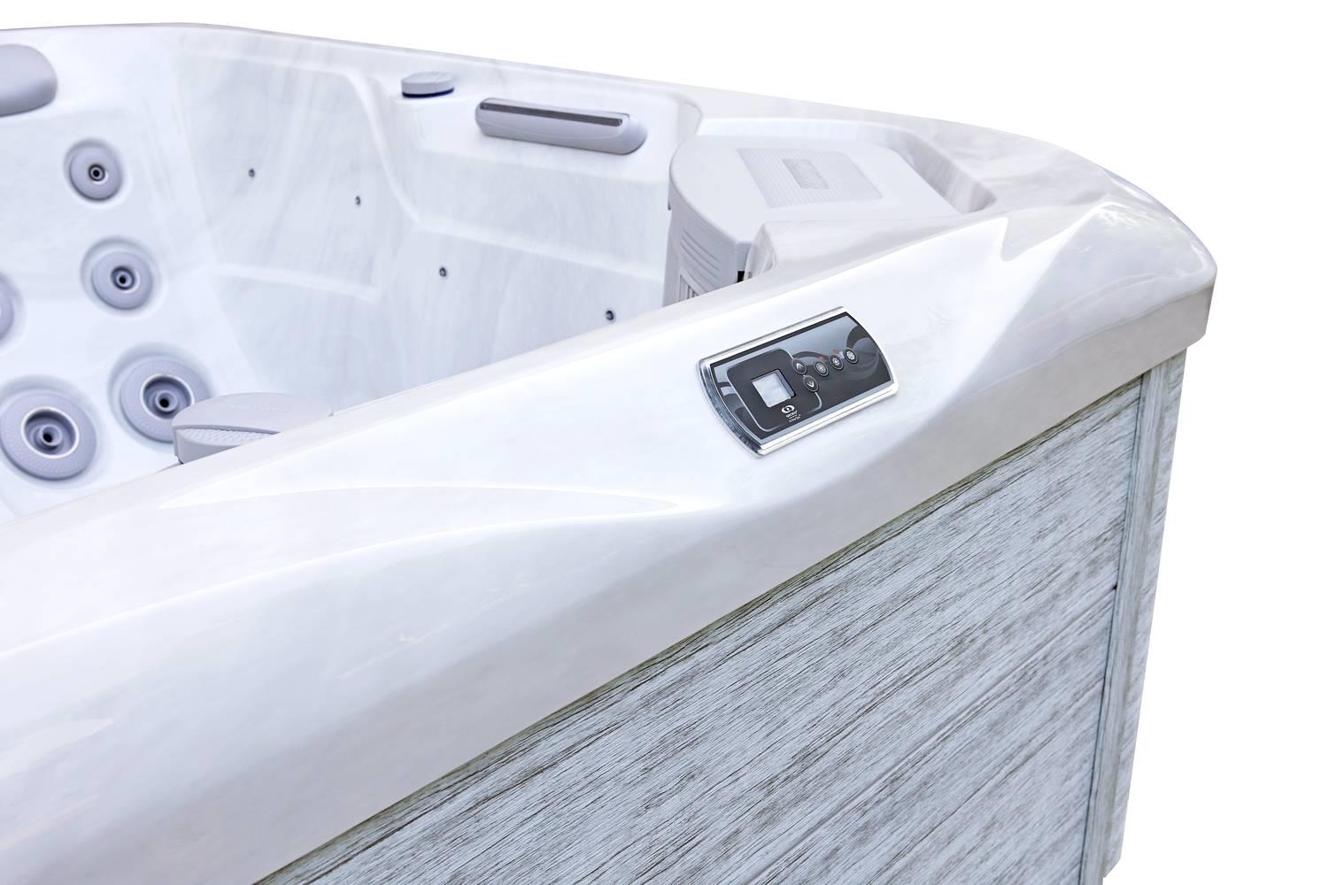 AquaSolus Whirlpool Zephyr für 5 Pers. - 1300 l - Sterling Silver Natural Grey