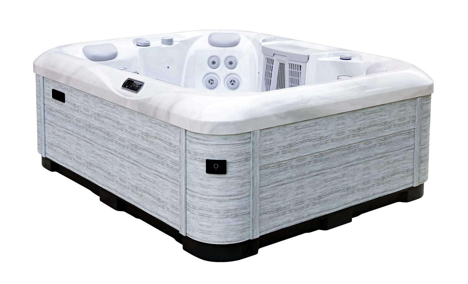 AquaSolus Whirlpool Brook für 4 Pers. - 1000 l - Sterling Silver Natural Grey