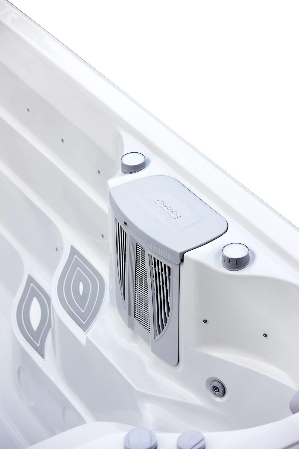 AquaSolus Swim Spa Flow Professional für 2 Pers. - 11600 l - Sterling Silver Natural Grey