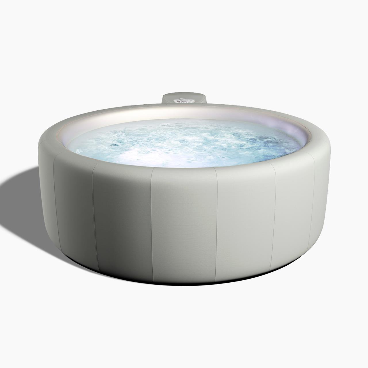 Softub Whirlpool POSEIDON X für 5-6 Pers. - Ø 200 cm - 1130 l - sky tweed pearl