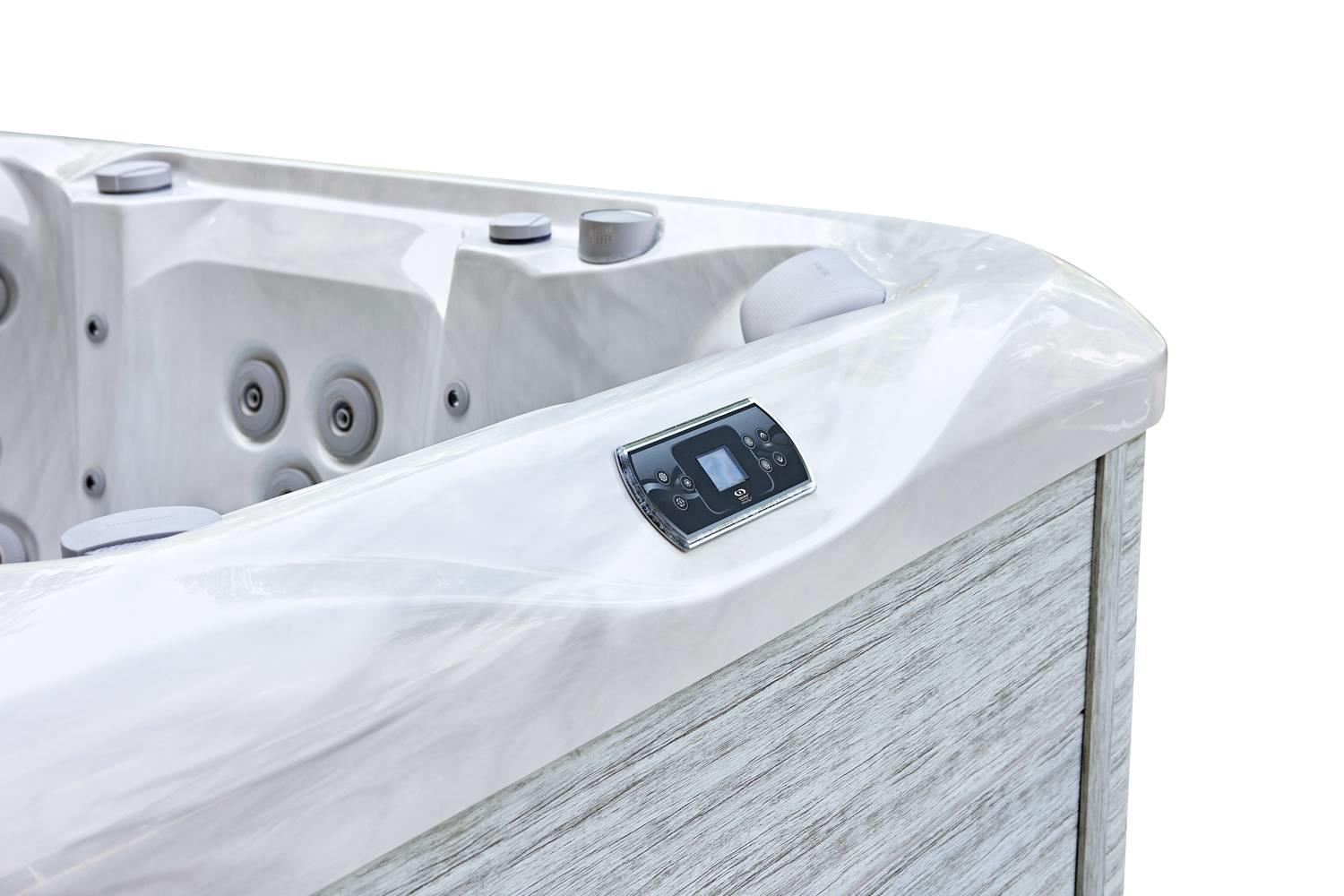 AquaSolus Whirlpool Aspen für 6 Pers. - 1300 l - Sterling Silver Natural Grey