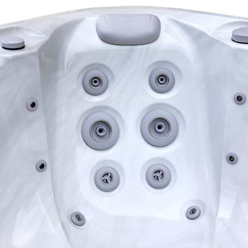 AquaSolus Whirlpool Calma für 6 Pers. - 1200 l - Sterling Silver Natural Grey