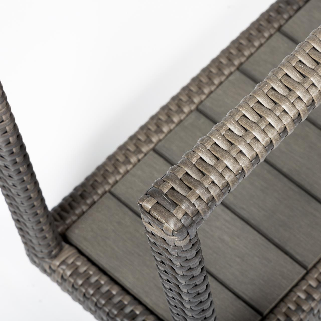 Whirlpool-Deckelständer für Softub - 80 x 82,5 cm - Polyrattan - stone