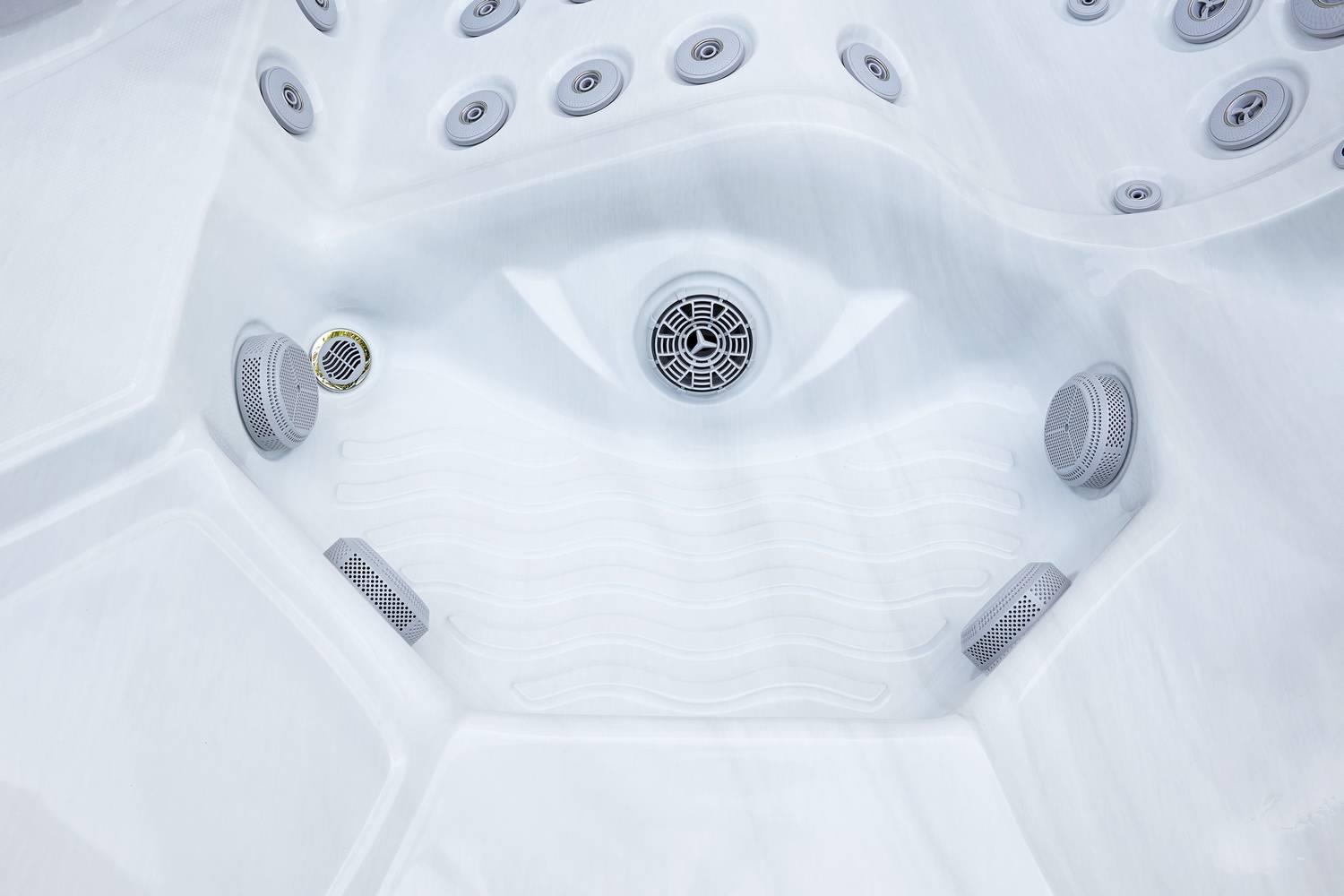 AquaSolus Whirlpool Aspen für 6 Pers. - 1300 l - Sterling Silver Natural Grey