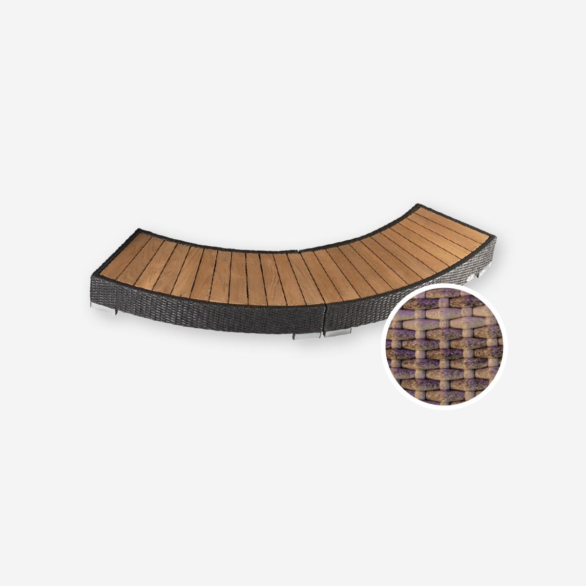 Whirlpool-Einstieg für Softub LEGEND - Polyrattan - stone