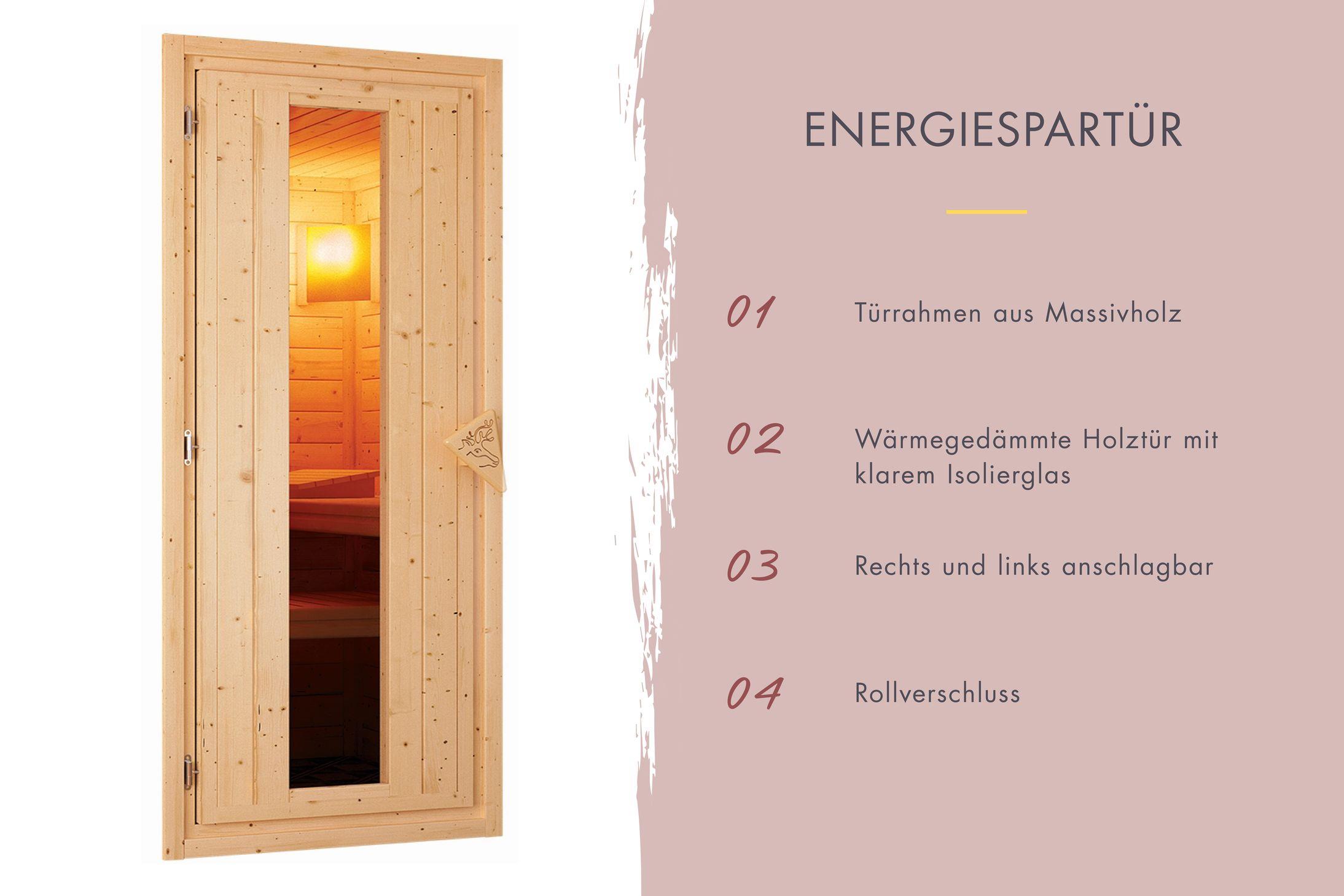 Außensauna Skagen mit 9 kW FIN-Ofen & Wifi Steuerung - Schwarz
