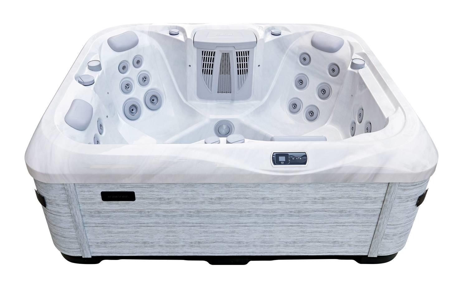 AquaSolus Whirlpool Brook für 4 Pers. - 1000 l - Sterling Silver Natural Grey