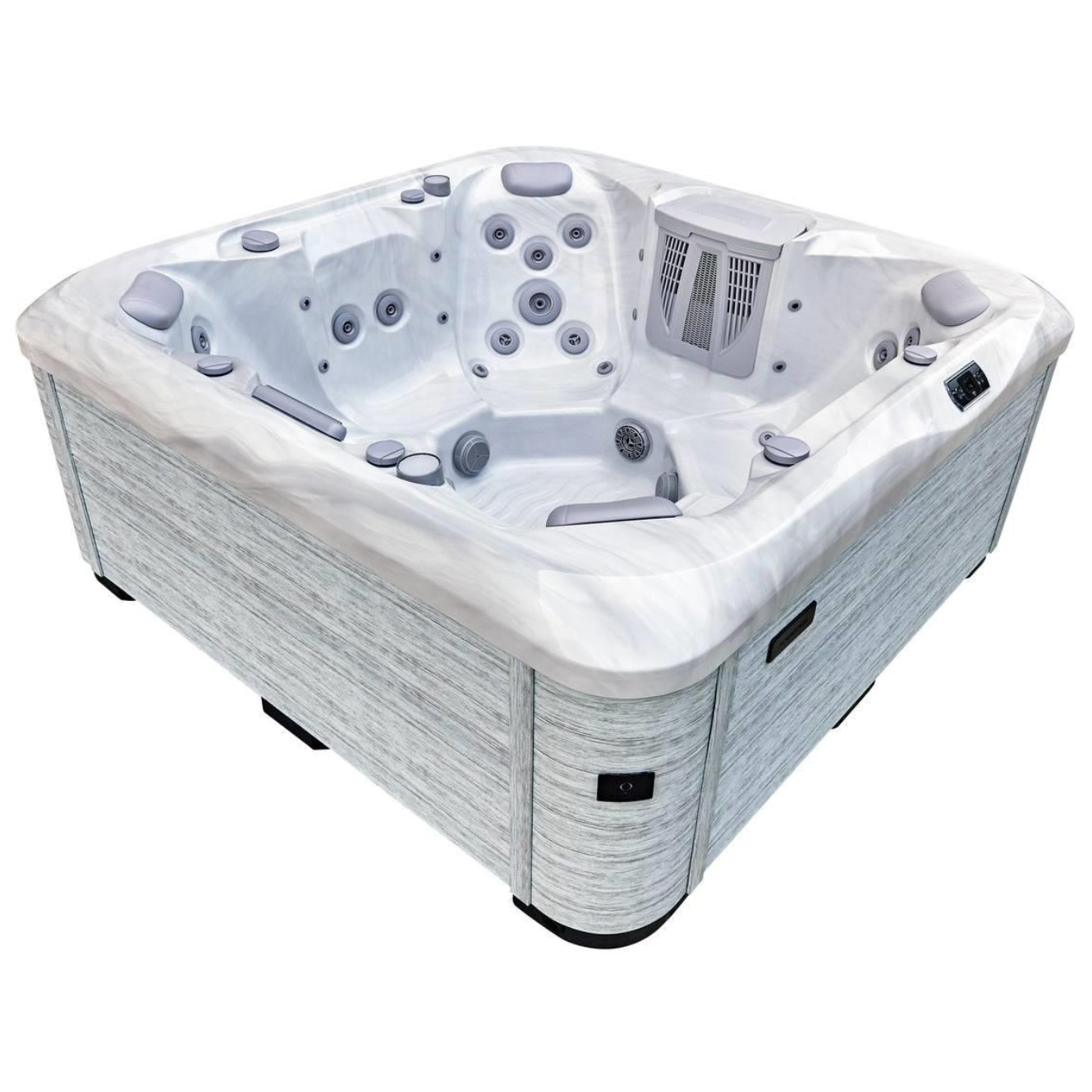 AquaSolus Whirlpool Calma für 6 Pers. - 1200 l - Sterling Silver Natural Grey